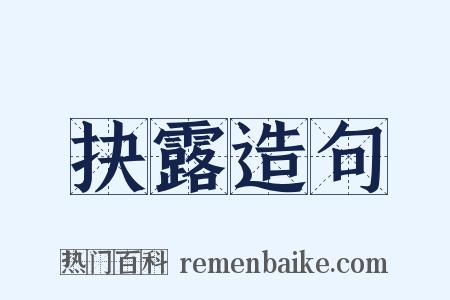 抉露造句是什么意思的图片